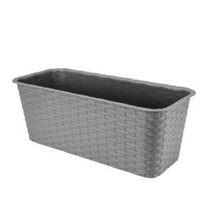 Doniczka balkonowa RATTAN 40cm szary